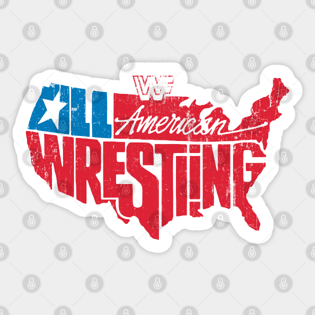 American Wrestling Wrestling Sticker TeePublic